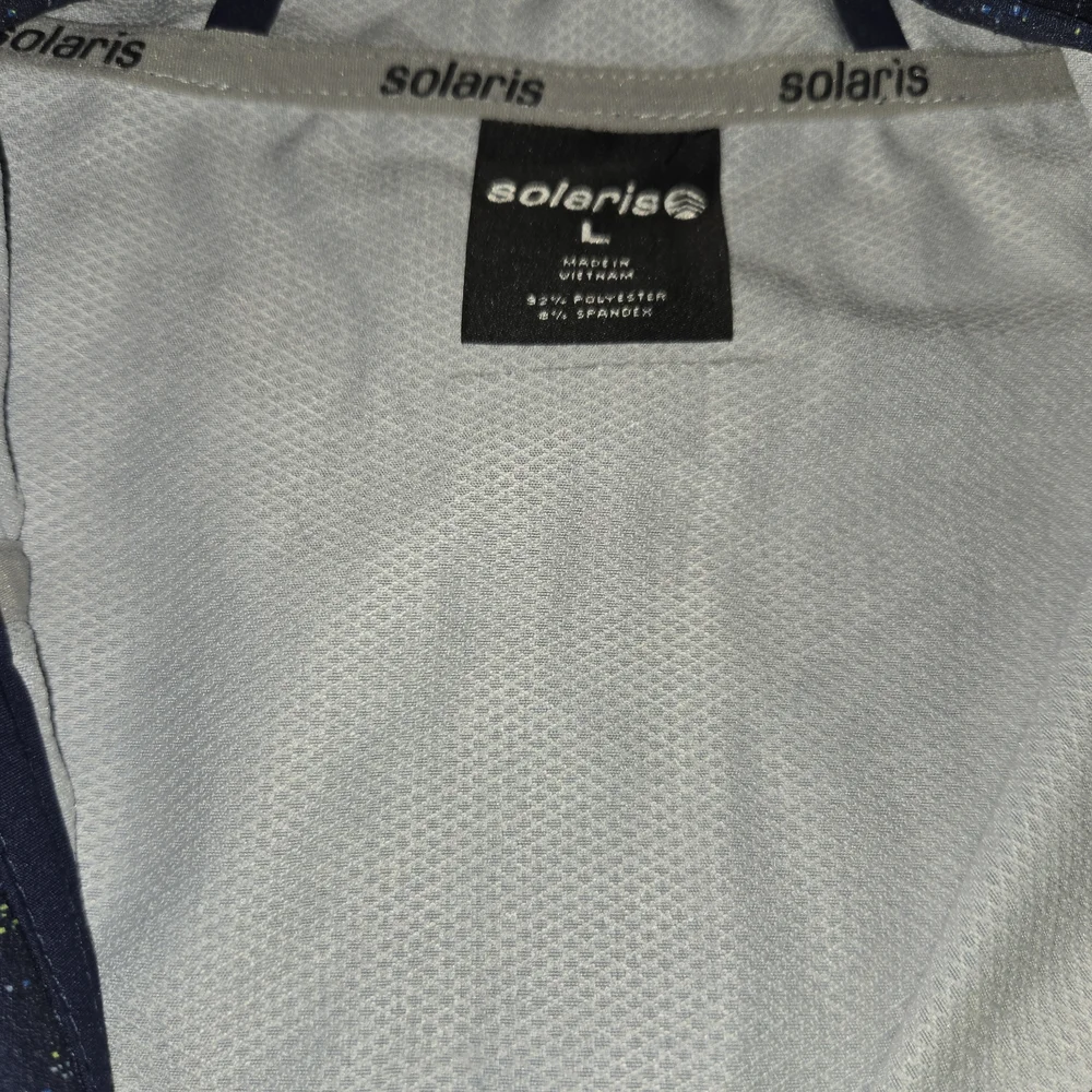 Solaris Mens Large Navy &‎ Yellow Windbreaker Jacket Lined